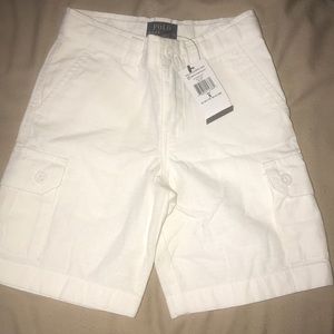 All white Polo Ralph Lauren cargo shorts size 5
